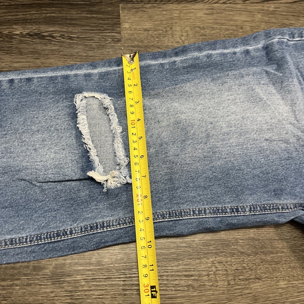 YMI Jeans Womens 5/ 27 Blue Denim Distressed Cuffed Dixie Fit Grunge Streetwear - Picture 9 of 12